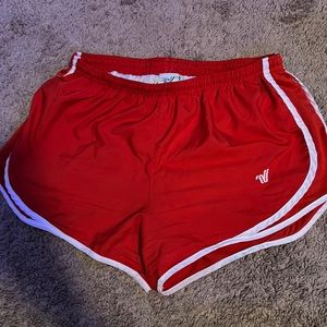 Red Varsity Shorts Size Large